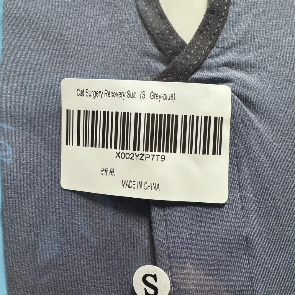 Cat Size Small- Gray-Blue Surgical Recovery Suit